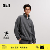 森马卫衣男抗静电宝丽绒冬季绒感保暖内搭半开襟百搭109724116101