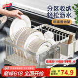 太力沥水碗架篮厨房用具置物架餐具碗碟盘筷子台面水槽汲水架