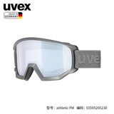 UVEX athletic FM滑雪镜男女滑雪眼镜超清防雾可卡近视镜德国原装进口 FM哑光犀牛灰-银.S2 5505205230.