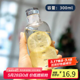 拜杰高硼硅时间刻度玻璃杯水瓶水杯便携咖啡杯子女果汁牛奶杯300毫升