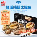 金唐鲜冻大鲍鱼净重500g/ 10头鲍 带壳鲍鱼肉 贝类海鲜生鲜火锅烧食材