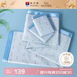 富安娜凉席冰丝席 夏季细冰丝席子夏凉席1.8x2米双人软凉席空调席三件套