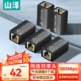 山泽（SAMZHE）网线对接头转接头 网络直通头RJ45网口连接器 双通头模块网线延长器8P8C 5个装 黑色105BK
