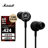 MARSHALL（马歇尔）MODE耳机入耳式摇滚HIFI重低音有线耳塞 黑色 通用版