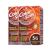 染发剂植物天然纯无氨草本进口染发膏男女通用 5G浅栗金色2盒装