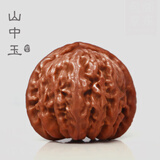 山中玉文玩核桃狮子头闷尖手把件古玩麻核桃秋子核头爸妈新年送礼物原色 【精配】毕业级41-42mm白狮子1对