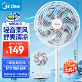 美的（Midea）【品质推荐】七叶轻音柔风电风扇/家用省电落地扇/台式电扇/广角摇头节能宿舍小型风扇 SAE35CA