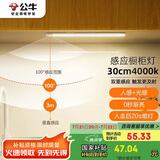 公牛（BULL）感应橱柜灯衣柜灯LED人感光感磁吸 卧室床沿玄关小夜灯30CM4000K