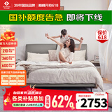 左右现代简约皮床意式1.5米双人床主卧大床婚床组合DR119 影清灰Z1012