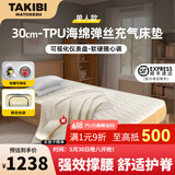塔吉比TAKIBI自动充气床垫打地铺拉丝气垫床户外露营装备午休睡垫TPU30 单人海绵款+新无刷泵+仪表盘