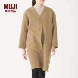 无印良品（MUJI）女式 羊毛混 双面大衣 毛呢外套 秋冬简约风外衣W9AD225 驼色 XL 165/92A