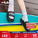 斐乐（FILA）女鞋运动拖鞋厚底凉拖沙滩鞋漂流船 黑-BK 37.5