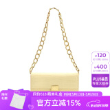 A.Cloud复古鳄鱼纹牛皮书本锁链条单肩斜跨女腋下包 送女友母亲节礼物 黄色鳄鱼纹