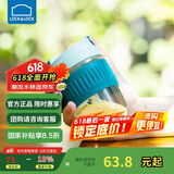 乐扣乐扣（LOCK&LOCK）咖啡杯耐热玻璃水杯子男女学生便携式双饮吸管杯随手杯350ML绿色