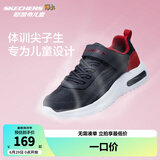 Skechers斯凯奇儿童运动鞋春秋女童魔术贴休闲鞋中大童轻质跑步鞋303601L 403723L炭灰色/红色/CCRD 36