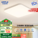 欧普（OPPLE）24瓦吸顶灯客厅卧室灯具可调光LED灯饰呵护光包安装10㎡ 冰玉III 