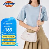 Dickies单肩包女斜挎包可拆肩带满印老花包DK休闲腋下包高级感手拎包粉色