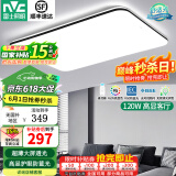 雷士（NVC） led吸顶灯北欧客厅灯现代简约2025卧室全屋三室两厅灯饰灯具套餐 光鸿-120W无极调光