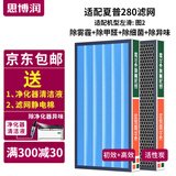 思博润 适用夏普(shrap)空气净化器过滤网 滤芯 FZ-380HFS过滤网 KC-W280SW1/KC-Z280SW/BB30