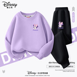迪士尼童装儿童秋季套装新款宽松显瘦男童运动秋装上衣时尚百搭女童裤子