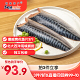 禧美海产 挪威青花鱼片净重3斤 独立包装 去脏日料烤鱼 海鲜