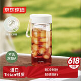 京东京造Tritan随行杯儿童便携杯男女学生运动水杯子随手杯 白色 550ml
