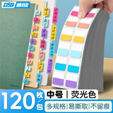 DSB（迪士比）索引贴便利贴索引标签贴指示贴记事贴防水便签贴纸标签纸 荧光色 中号 120枚 1212M
