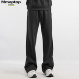 MMOPTOP日系显瘦直筒卫裤春秋季男垂感宽松运动休闲裤MXXK61黑L