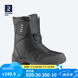迪卡侬（DECATHLON）雪地鞋男女户外防水徒步东北雪地靴加厚保暖棉鞋SH100 女款 黑灰色（拍大一码） 38