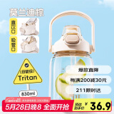 希乐大容量tritan塑料杯子男女士运动水杯学生健身便携双饮杯吸管杯子