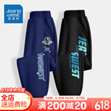 真维斯（Jeanswest）卫裤男童秋季薄款儿童休闲长裤2025新款中大童时尚宽松裤子童装潮 【薄款长裤】藏青（飞）黑（蓝） 140