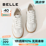 百丽（Belle）散文诗复古德训鞋女简约百搭情侣同款休闲鞋B0992AM5预售 【翟潇闻同款】灰色-女款 38 (240mm)