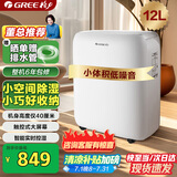 格力（GREE）【低噪小体积】除湿机/抽湿机家用除湿量12升/天单间参考面积24平24H定时除湿器DH12EN