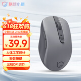 联想（Lenovo）小新2.4G无线鼠标M1S 商务办公 轻音无线鼠标 侧键 人体工学设计 笔记本台式机通用 暮霭灰