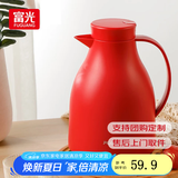 富光保温水壶大容量玻璃内胆暖壶开水壶保温咖啡壶瓶暖热水壶家居馆 红色1500ml