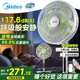 美的（Midea）【幸运草安睡风扇1S】一级能效直流变频声控电风扇家用遥控卧室静音落地扇台式桌面抗菌大风力电扇