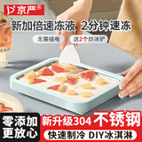 京严选炒冰机家用炒酸奶机摆摊不锈钢冰淇淋炒酸奶炒冰盘DIY制冰神器