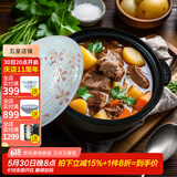 美浓烧（Mino Yaki）日本进口万古窑砂锅炖锅家用熬粥煲汤锅明火耐高温大陶土锅 樱花8号土锅 2.7L