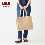 无印良品（MUJI） 黄麻 简易收叠购物袋 A4 558607 EGH90C0A 手提包 手提袋 麻布袋 长36×宽32×高19cm