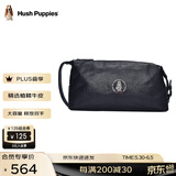 暇步士（Hush Puppies）手包真皮男士钱包植鞣皮真皮手抓包大容量手拿包礼物送男友送老公 黑色