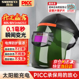 胜丽电焊防护面罩自动变光电焊面罩焊工自动变光焊帽 真彩镜片DHMZ02