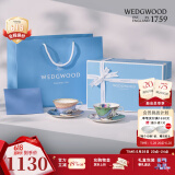 WEDGWOOD[618保价]花间舞蝶一人悦享茶具套装骨瓷咖啡具子母壶杯碟套装 花间舞蝶杯碟组 2件