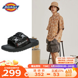 Dickies拖鞋男鞋夏季室外透气男士凉拖鞋潮流一字拖鞋外穿沙滩鞋 黑色 41