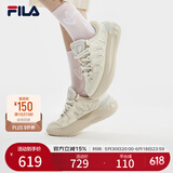 FILA 斐乐官方女鞋CARROT摩登板鞋萝卜鞋休闲运动鞋厚底鞋女 古白色/初雪白-AA 38.5