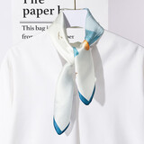 达芬奇密码真丝丝巾女士围巾桑蚕丝披肩100%真丝送妈妈礼物 山水