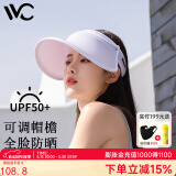VVC成毅同款遮阳帽夏季男女户外骑行太阳帽女神帽遮脸防紫外线防晒帽 【青春款】丁香紫 可调节