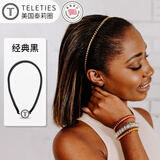 TELETIES美国进口电话线发箍发圈两用高级感洗脸运动头绳新年礼物 经典黑H