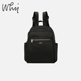 why双肩包女牛津帆布书包出差背包旅游布包轻便背囊实用送女友礼物 黑色