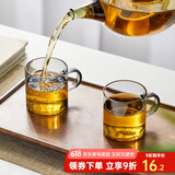 忆壶茶（YIHUTEA） 茶杯小品杯玻璃杯带把手耐热玻璃小茶碗品茗杯小杯子功夫茶具 100ml思忆杯2只