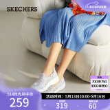 斯凯奇（Skechers）渔夫鞋夏一脚蹬女鞋蕾丝透气懒人运动散步鞋子休闲妈妈鞋平底单鞋 896020-LTGY/浅灰色 38